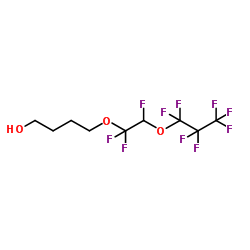 4-[1,1,2-trifluoro-2-(1,1,2,2,3,3,3-heptafluoropropoxy)ethoxy]butan-1-ol结构式