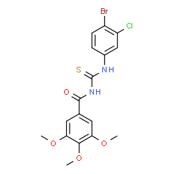 N-{[(4-bromo-3-chlorophenyl)amino]carbonothioyl}-3,4,5-trimethoxybenzamide结构式