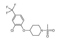 4-[2-chloro-4-(trifluoromethyl)phenoxy]-1-methylsulfonylpiperidine结构式