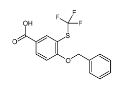 4-phenylmethoxy-3-(trifluoromethylsulfanyl)benzoic acid Structure