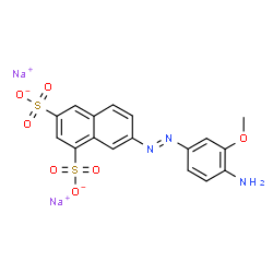 disodium 7-[(4-amino-3-methoxyphenyl)azo]naphthalene-1,3-disulphonate Structure