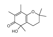 5-hydroxy-2,2,5,7,8-pentamethylchroman-6(5H)-one结构式