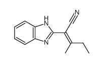 2-(1H-benzoimidazol-2-yl)-3-methyl-pent-2-enenitrile结构式
