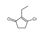 3-chloro-2-ethylcyclopent-2-en-1-one结构式