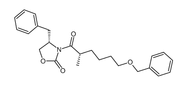 (S)-4-benzyl-3-[(S)-6-benzyloxy-2-methyl-hexanoyl]-oxazolidin-2-one结构式