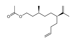 (3S,6S)-3-Methyl-6-isopropenyl-9-decen-1-yl Acetate结构式