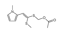 1-Acetoxymethylthio-1-methylthio-2-(1-methyl-2-pyrrolyl)-ethylene结构式