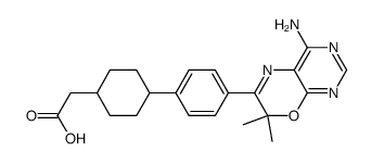 {4- [4-(4-amino-7,7-dimethyl-7H-pyrimido-[4,5-b][1,4]-oxazin-6-yl)phenyl]cyclohexyl}acetic acid Structure