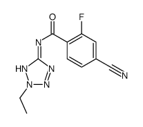 Benzamide, 4-cyano-N-(2-ethyl-2H-tetrazol-5-yl)-2-fluoro- (9CI) structure
