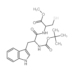 L-Cysteine,N-[N-[(1,1-dimethylethoxy)carbonyl]-L-tryptophyl]-, methyl ester (9CI)结构式