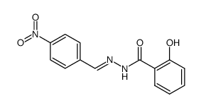 2-hydroxy-N'-(4-nitrobenzylidene)benzohydrazide Structure