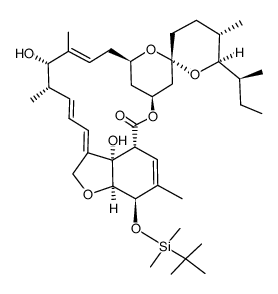 Milbemycin b, 5-O-demethyl-28-deoxy-5-O-[(1,1-dimethylethyl)dimethylsi lyl]-6,28-epoxy-13-hydroxy-25-(1-methylpropyl)-, [6R,13S,25R(S)]- picture