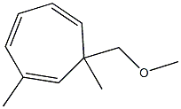 1,3,5-Cycloheptatriene, 7-(methoxymethyl)-2,7-dimethyl-, (-)- Structure