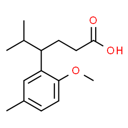 BENZENEBUTANOIC ACID, 2-METHOXY-5-METHYL-G-(1-METHYLETHYL) structure