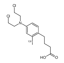 4-[4-[bis(2-chloroethyl)amino]-2-iodanylphenyl]butanoic acid结构式