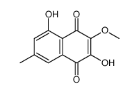 2,5-dihydroxy-3-methoxy-7-methylnaphtho-1,4-quinone Structure