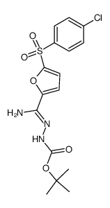 tert-butyl N-[[(E)-[5-(4-chlorophenyl)sulfonyl-2-furyl]iminomethyl]ami no]carbamate结构式
