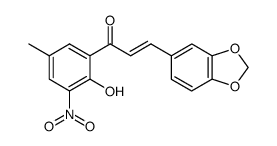 2'-hydroxy-5'-methyl-3,4-methylenedioxy-3'-nitro-trans()-chalcone结构式