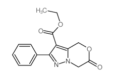 ethyl 3-oxo-8-phenyl-4-oxa-1,9-diazabicyclo[4.3.0]nona-6,8-diene-7-carboxylate结构式