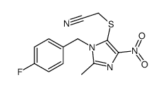 ((1-(p-Fluorobenzyl)-2-methyl-4-nitro-1H-imidazol-5-yl)thio)acetonitri le picture