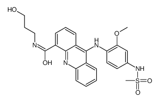 N-(3-hydroxypropyl)-9-[4-(methanesulfonamido)-2-methoxyanilino]acridine-4-carboxamide结构式