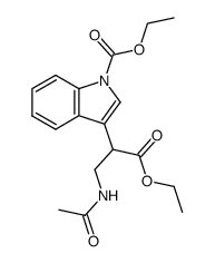 ethyl 3-(3-acetamido-1-ethoxy-1-oxopropan-2-yl)-1H-indole-1-carboxylate Structure