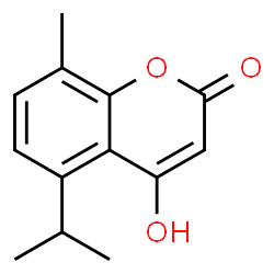 2H-1-Benzopyran-2-one, 4-hydroxy-8-methyl-5-(1-methylethyl)- (9CI)结构式