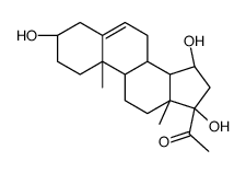 (3b,15b)-3,15,17-trihydroxy-Pregn-5-en-20-one结构式