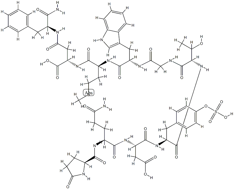 caerulein, beta-Asp(9)- Structure