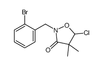 2-[(2-bromophenyl)methyl]-5-chloro-4,4-dimethyl-1,2-oxazolidin-3-one结构式