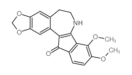 5,6,7,13-tetrahydro-9,10-dimethoxy-2,3-methylenedioxybenzindeno<1,2-b>azepin-13-one结构式
