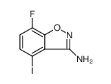 1,2-Benzisoxazol-3-amine, 7-fluoro-4-iodo结构式