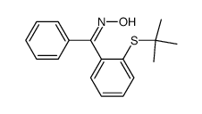 (Z)-(2-(tert-butylthio)phenyl)(phenyl)methanone oxime结构式