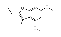 2-ethyl-4,6-dimethoxy-3-methyl-1-benzofuran结构式