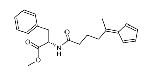 (S)-2-(5-Cyclopenta-2,4-dienylidene-hexanoylamino)-3-phenyl-propionic acid methyl ester Structure