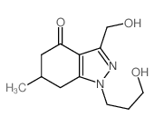 3-(hydroxymethyl)-1-(3-hydroxypropyl)-6-methyl-6,7-dihydro-5H-indazol-4-one结构式