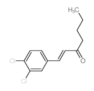 1-(3,4-dichlorophenyl)hept-1-en-3-one结构式