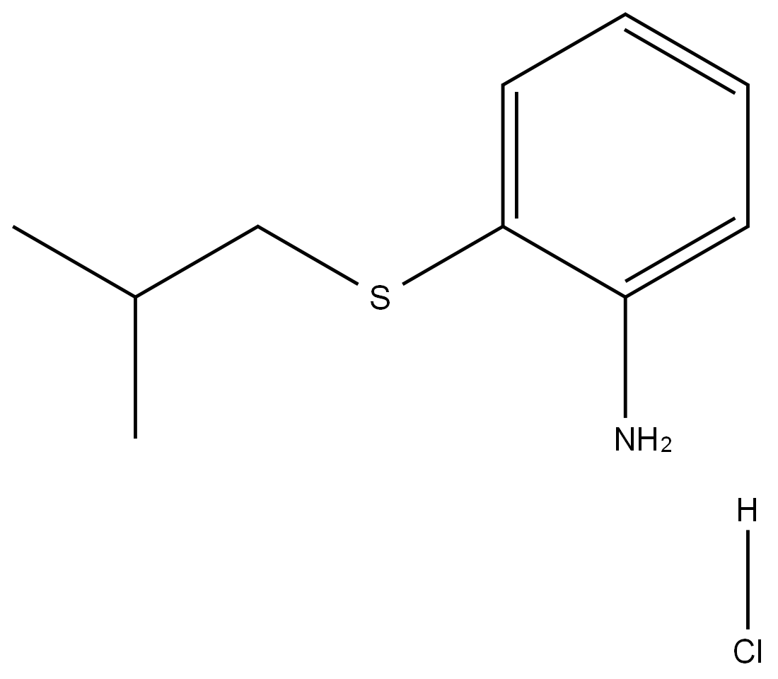 2-(异丁基硫代)苯胺盐酸结构式