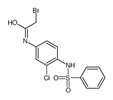 N-[4-(benzenesulfonamido)-3-chlorophenyl]-2-bromoacetamide Structure