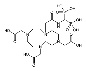 1,4,7,10-Tetraazacyclododecane-1,4,7-triacetic acid, 10-[2-[(diphosphonomethyl)amino]-2-oxoethyl]结构式