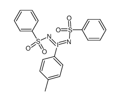 N,N'-(p-tolyl-l5-iodanediylidene)dibenzenesulfonamide Structure