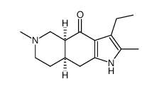 2,6-dimethyl-3-ethyl-4,4a,5,6,7,8,8a,9-octahydro-4a,8a-cis-1H-pyrrolo<2,3-g>isoquinolin-4-one结构式
