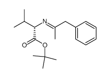 tert-butyl (S)-3-methyl-2-((1-phenylpropan-2-ylidene)amino)butanoate Structure