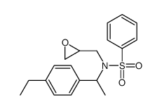 N-[1-(4-ethylphenyl)ethyl]-N-(oxiran-2-ylmethyl)benzenesulfonamide结构式