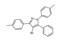 4-bromo-1,3-bis(4-methylphenyl)-5-phenylpyrazole结构式
