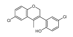 4-chloro-2-(6-chloro-4-methyl-2H-chromen-3-yl)phenol结构式