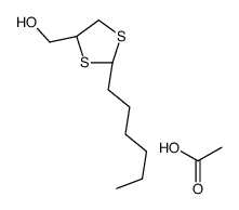 acetic acid,[(2R,4S)-2-hexyl-1,3-dithiolan-4-yl]methanol结构式