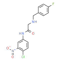 N-(4-CHLORO-3-NITROPHENYL)-2-[(4-FLUOROBENZYL)AMINO]ACETAMIDE结构式