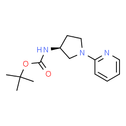 tert-Butyl N-[(3S)-1-(pyridin-2-yl)pyrrolidin-3-yl]carbamate结构式