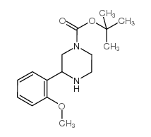 3-(2-METHOXY-PHENYL)-PIPERAZINE-1-CARBOXYLIC ACID TERT-BUTYL ESTER Structure